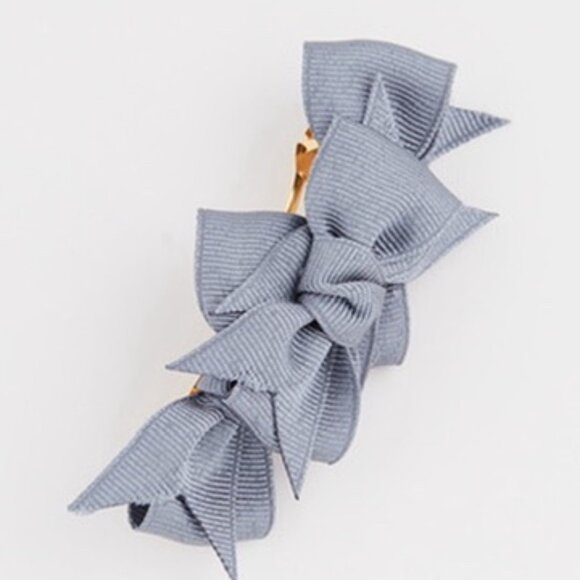 NWOT Shashi Missy Barrette Blue Ribbon Bow - Picture 1 of 8